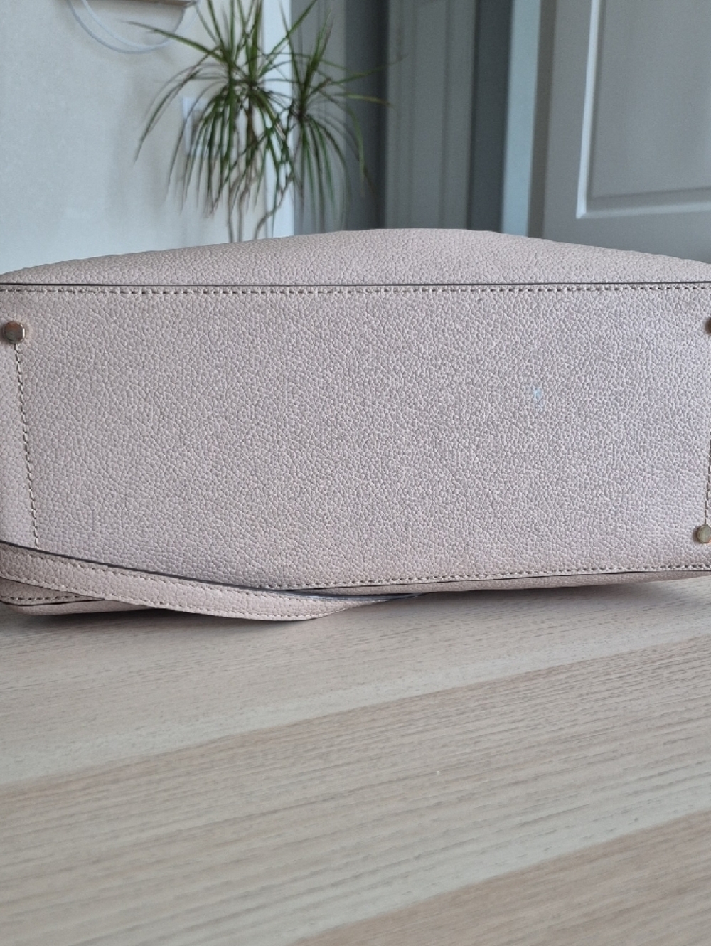 Kate Spade Medium Eva Satchel Pebbled Leather Tote Bag in Light Blush - Picture 7 of 9